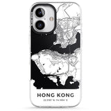 iPhone 16 Pro Max Map of Hong Kong Black Impact Phone Case