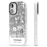 iPhone 16 Pro Max Map of Tehran, Iran Black Impact Phone Case