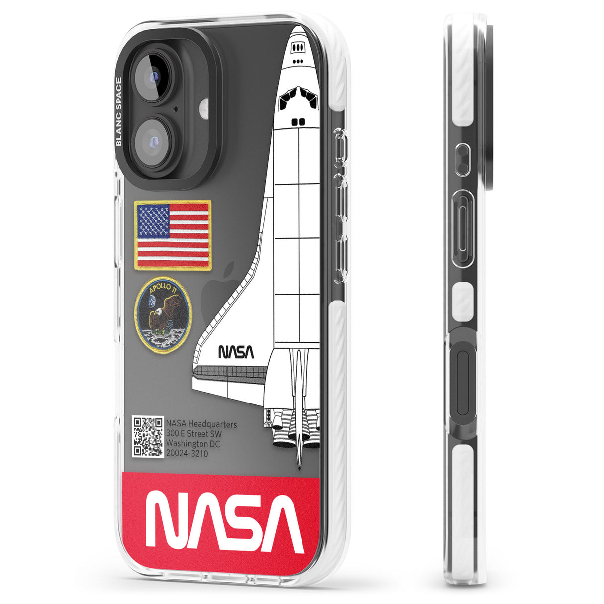 iPhone 16 Pro Max NASA Apollo 11 Black Impact Phone Case