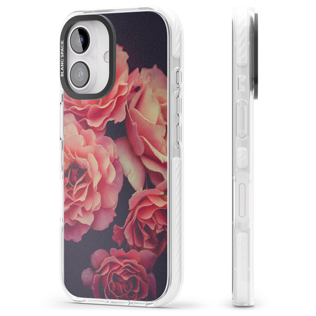 iPhone 16 Pro Max Pink Roses Photograph Black Impact Phone Case