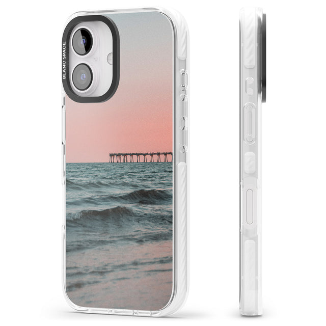 iPhone 16 Pro Max Beach Pier Photograph Black Impact Phone Case