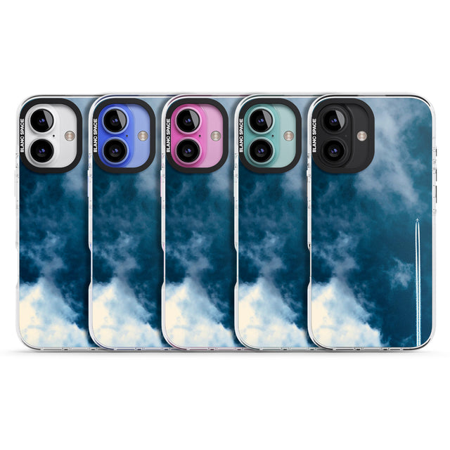 iPhone 16 Pro Max Plane in Cloudy Sky Photograph Black Impact Phone Case