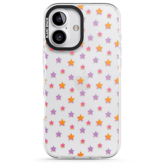 iPhone 16 Pro Max Spangling Stars Pattern Black Impact Phone Case