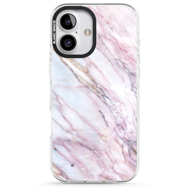 iPhone 16 Pro Max Pink & Purple Marble Black Impact Phone Case