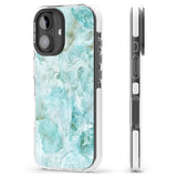 iPhone 16 Pro Max Turquoise Aqua Onyx Marble Black Impact Phone Case