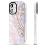 iPhone 16 Pro Max Soft Pink & Yellow Onyx Marble Black Impact Phone Case