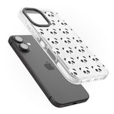 iPhone 16 Pro Max Panda Face Pattern Black Impact Phone Case