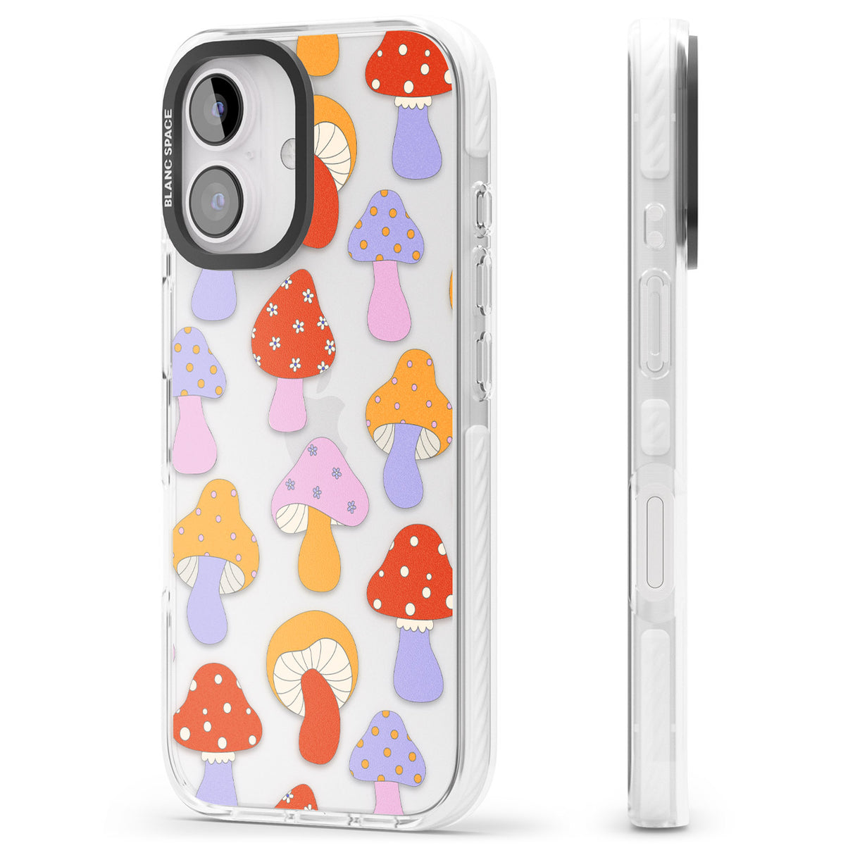 iPhone 16 Pro Max Happy Shrooms Black Impact Phone Case