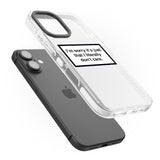 iPhone 16 Pro Max I Literally Don't Care Black Impact Phone Case