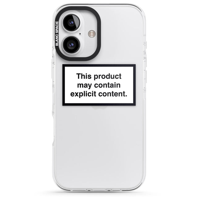 iPhone 16 Pro Max Contains Explicit Content Black Impact Phone Case