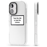 iPhone 16 Pro Max Take the risk or lose the chance Black Impact Phone Case