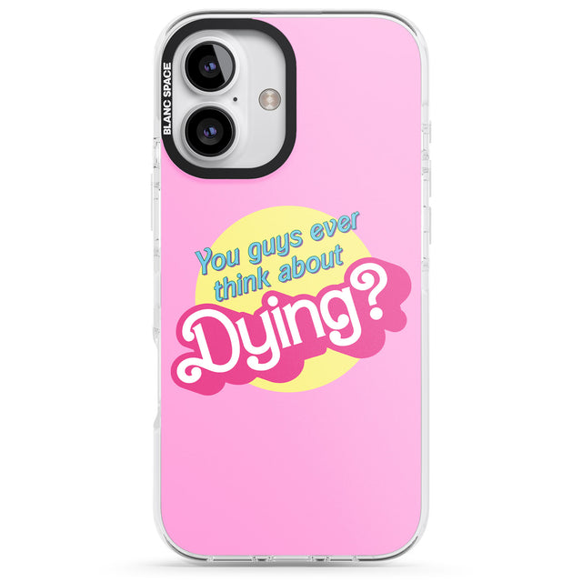 iPhone 16 Pro Max Ever Think About Dying? Black Impact Phone Case