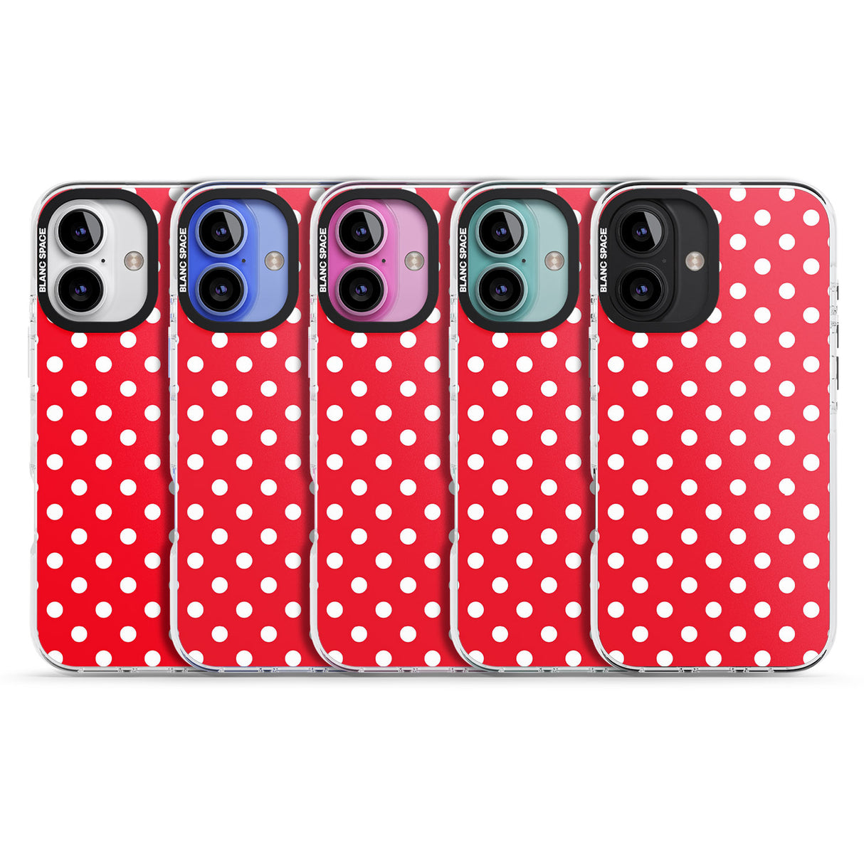 iPhone 16 Pro Max Designer Lava Red Polka Dot Black Impact Phone Case