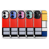 iPhone 16 Pro Max Piet Mondrian's Composition Black Impact Phone Case