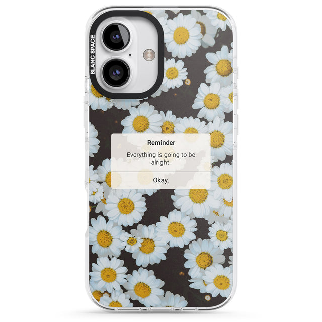 iPhone 16 Pro Max "Everything will be alright" iPhone Reminder Black Impact Phone Case