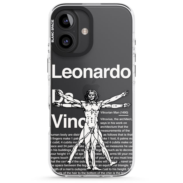 iPhone 16 Pro Max Vitruvian Man Black Impact Phone Case