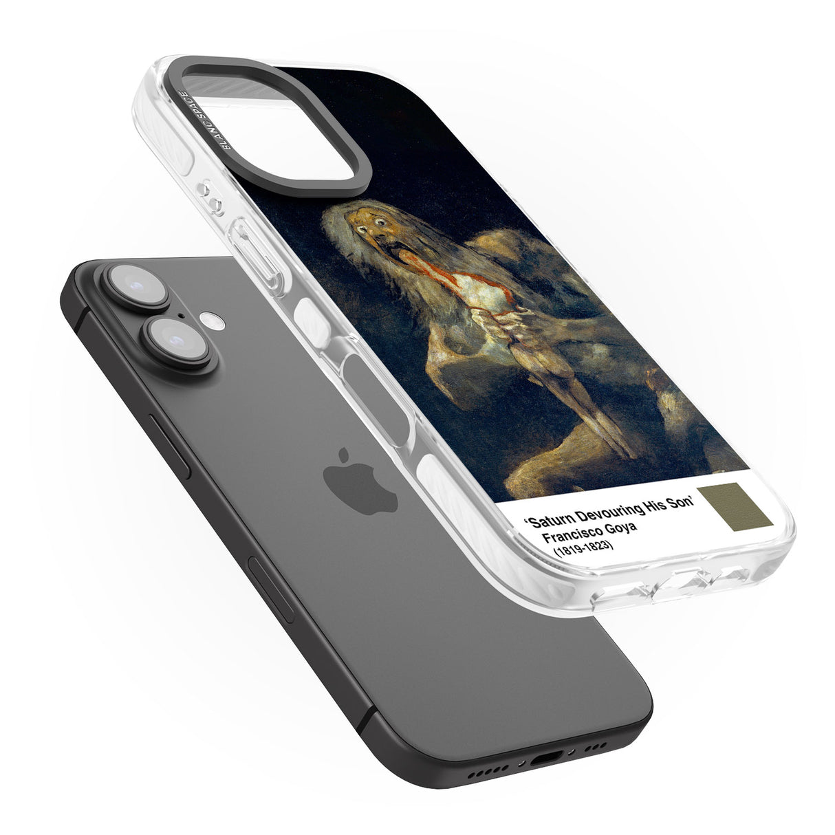 iPhone 16 Pro Max Saturn Devouring His Son Black Impact Phone Case