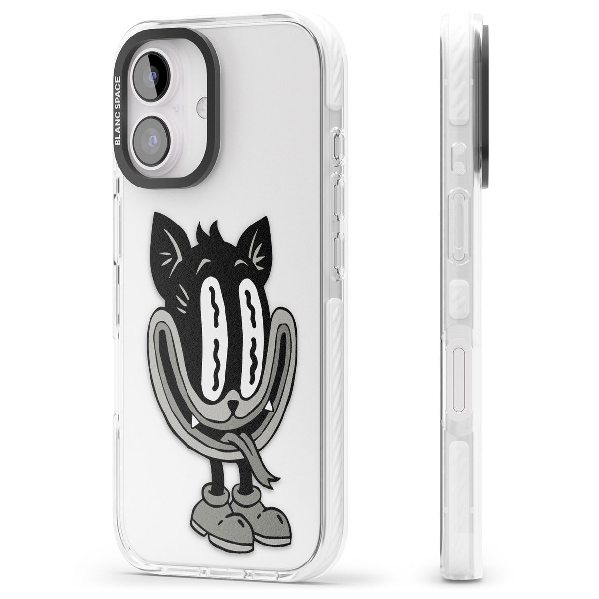 iPhone 16 Pro Max Faded Feline Black Impact Phone Case