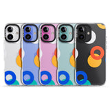 iPhone 16 Pro Max Abstract Mixed Circles Black Impact Phone Case