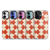 iPhone 16 Pro Max Abstract Retro Shapes: Psychedelic Pattern Black Impact Phone Case