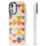 iPhone 16 Pro Max Abstract Retro Shapes: Colourful Circles Black Impact Phone Case