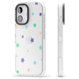 iPhone 16 Pro Max Pastel Stars Pattern Black Impact Phone Case