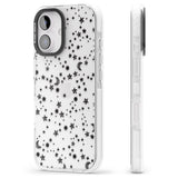 iPhone 16 Pro Max Black Cosmic Galaxy Pattern Black Impact Phone Case