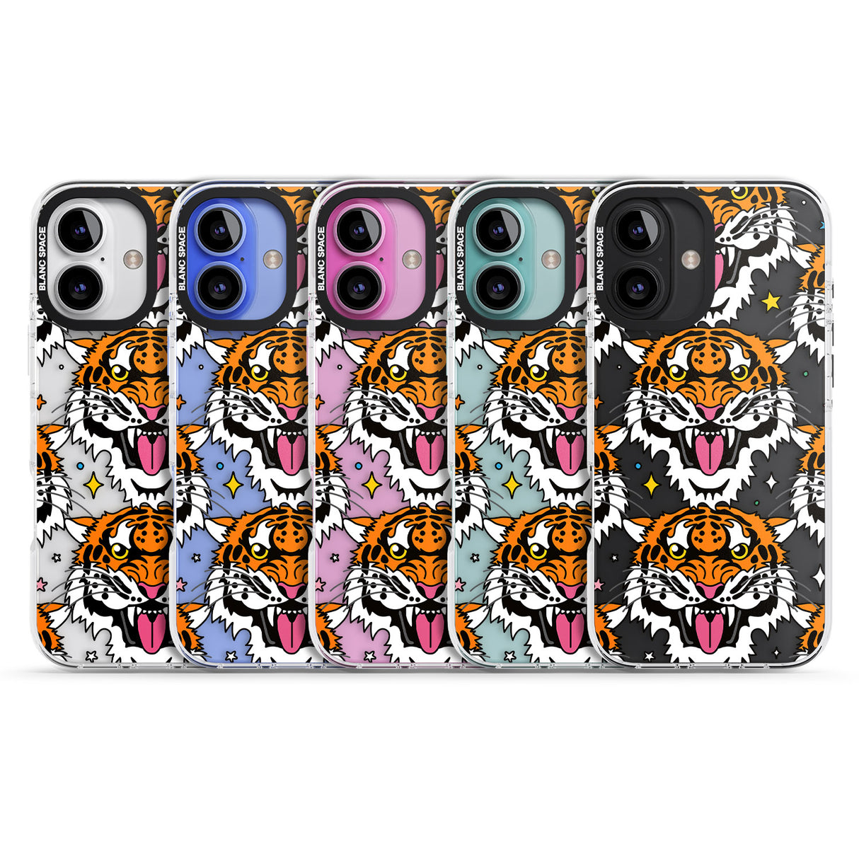 iPhone 16 Pro Max Fierce Jungle Tigers Black Impact Phone Case