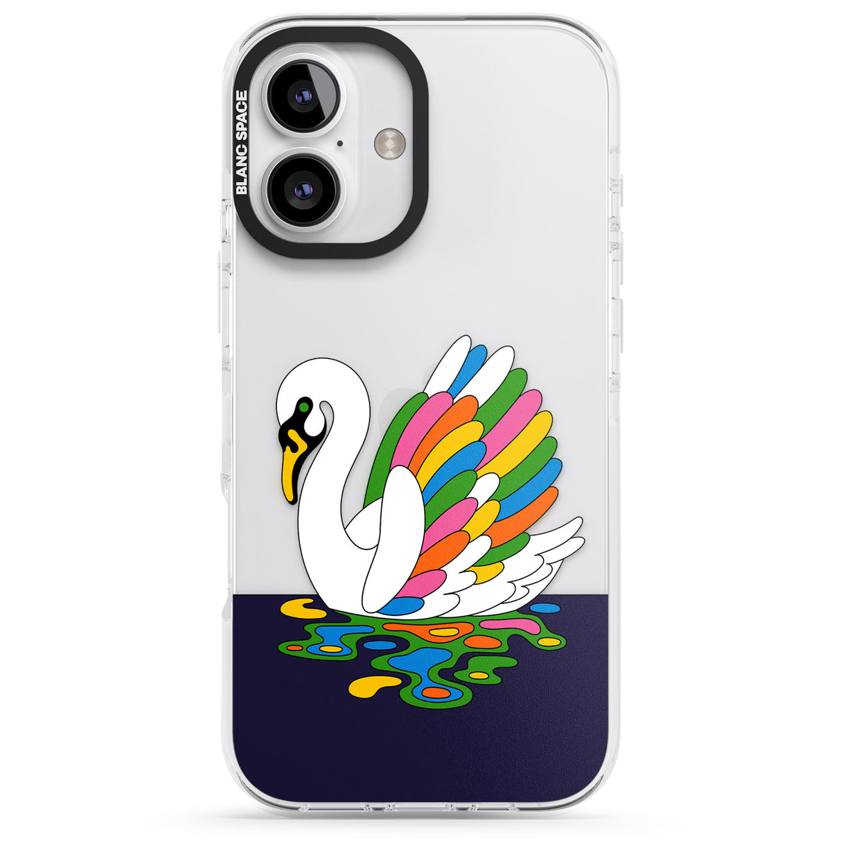 iPhone 16 Pro Max Serene Swan Black Impact Phone Case