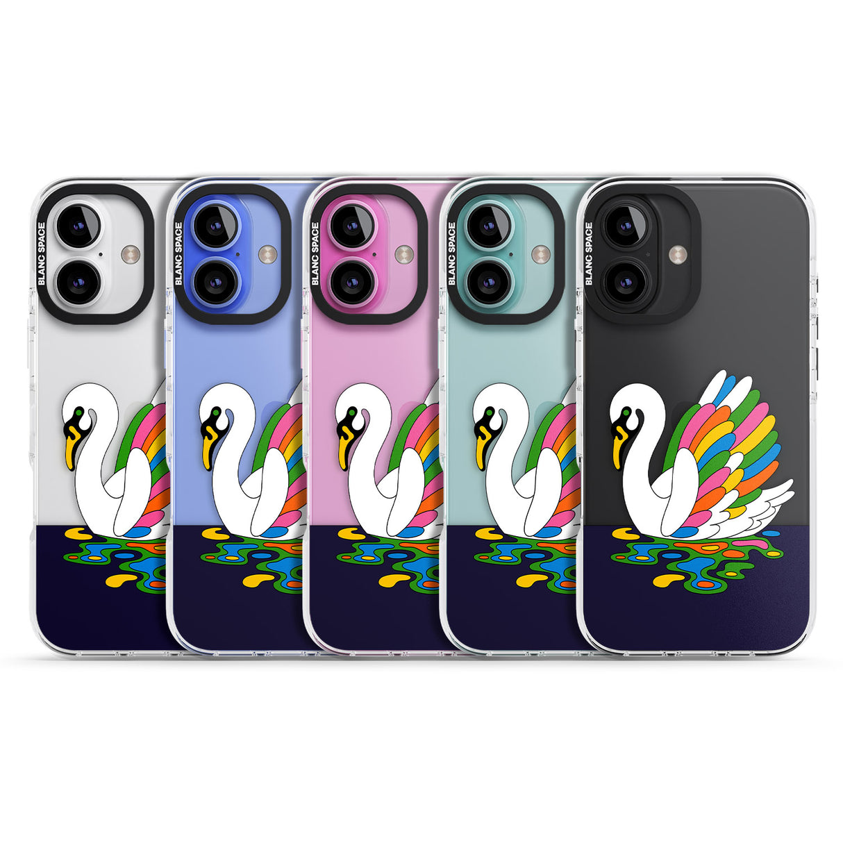 iPhone 16 Pro Max Serene Swan Black Impact Phone Case