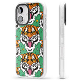 iPhone 16 Pro Max Fierce Jungle Tigers (Green) Black Impact Phone Case