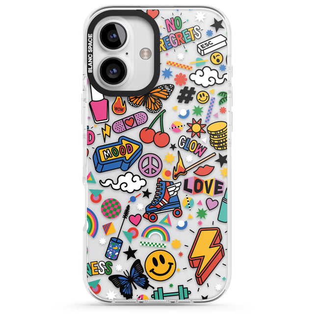 iPhone 16 Pro Max Electric Love Black Impact Phone Case