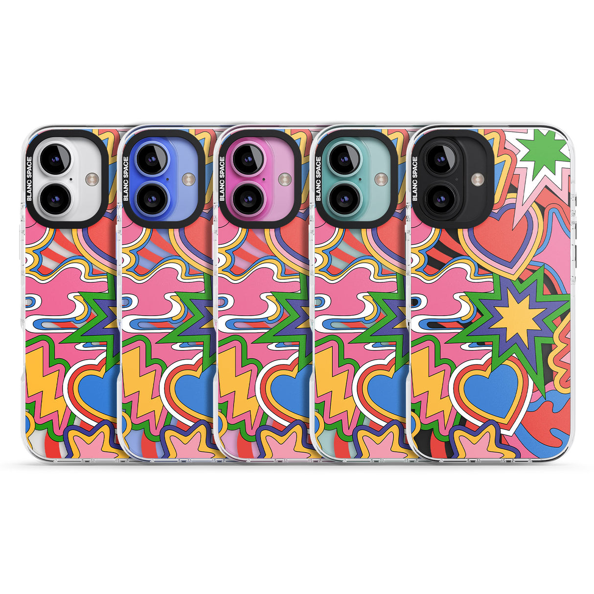 iPhone 16 Pro Max Psychedelic Pop Art Explosion Black Impact Phone Case