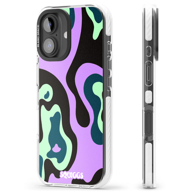 iPhone 16 Pro Max Purple River Black Impact Phone Case