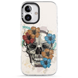 iPhone 16 Pro Max Sugar Skull Floral Black Impact Phone Case