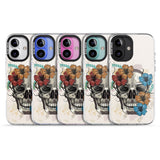 iPhone 16 Pro Max Sugar Skull Floral Black Impact Phone Case