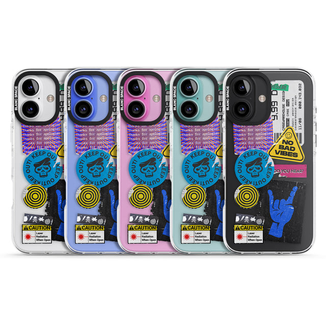 iPhone 16 Pro Max No Bad Vibes Sticker Mix Black Impact Phone Case