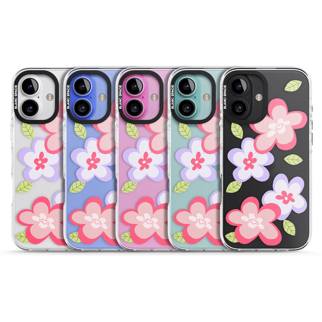 iPhone 16 Pro Max Funky Flowers Black Impact Phone Case