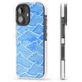 iPhone 16 Pro Max Waves Pattern Black Impact Phone Case