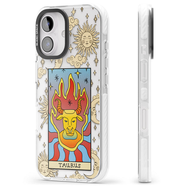 iPhone 16 Pro Max Celestial Zodiac - Taurus Black Impact Phone Case + Magsafe