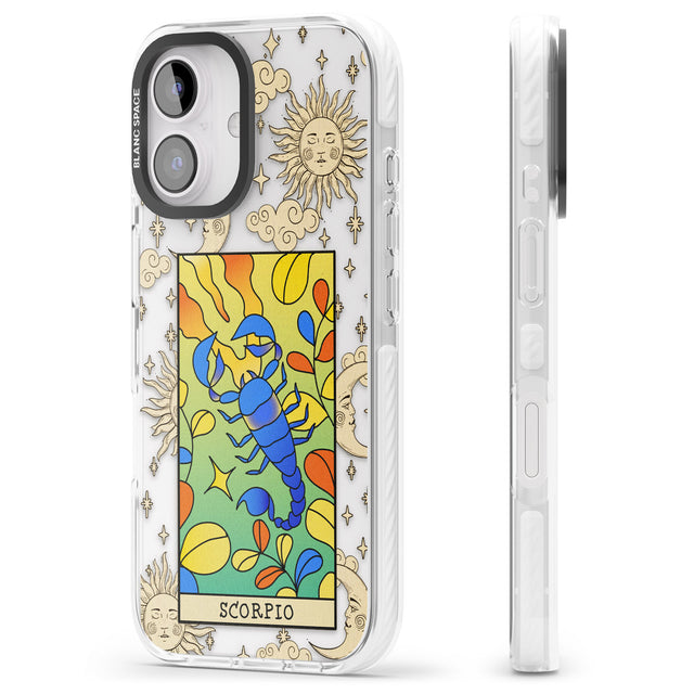 iPhone 16 Pro Max Celestial Zodiac - Scorpio Black Impact Phone Case + Magsafe