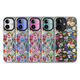 iPhone 16 Pro Max Vintage Wildflowers Black Impact Phone Case + Magsafe