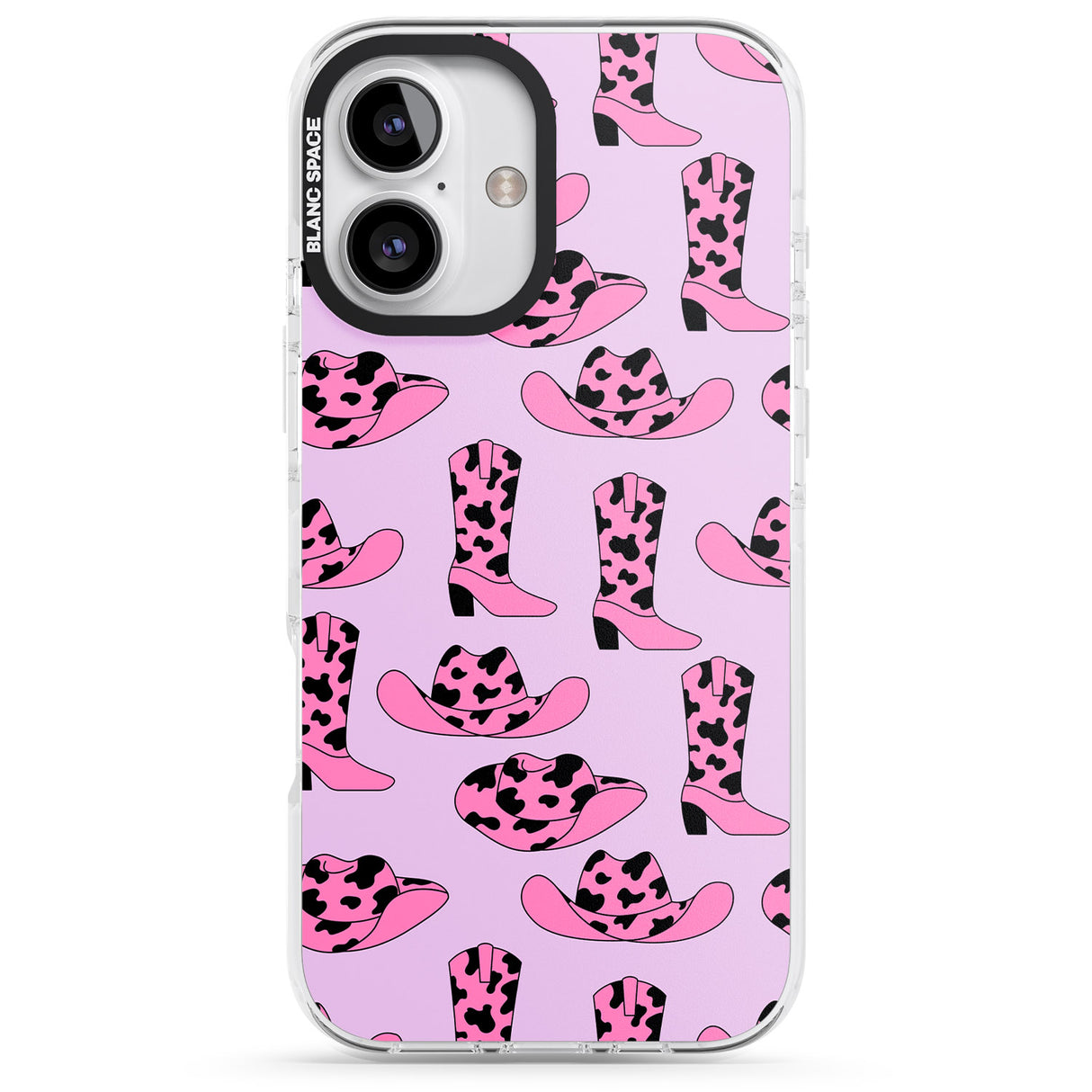 iPhone 16 Pro Max Cow-Girl Pattern Black Impact Phone Case