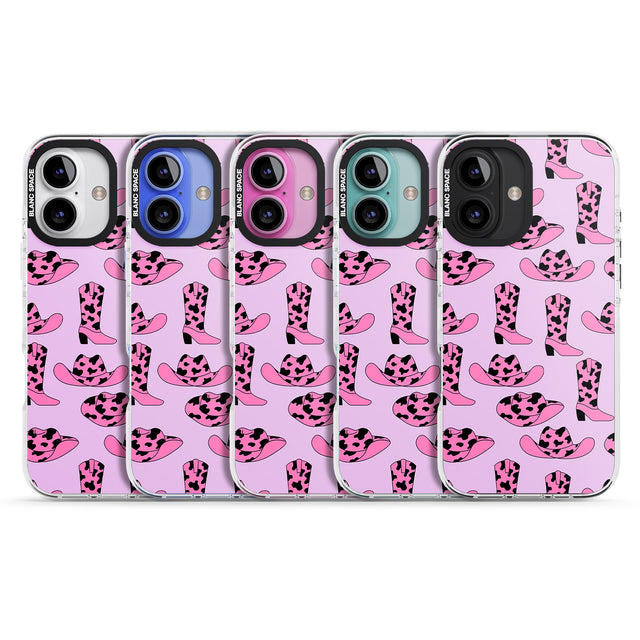 iPhone 16 Pro Max Cow-Girl Pattern Black Impact Phone Case