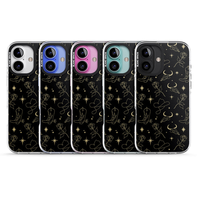 iPhone 16 Pro Max Celestial West Pattern Black Impact Phone Case