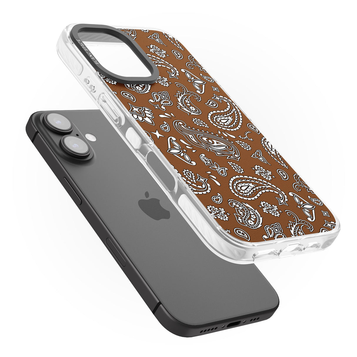 iPhone 16 Pro Max Brown Bandana Black Impact Phone Case