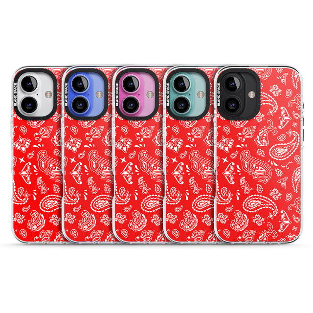 iPhone 16 Pro Max Red Bandana Black Impact Phone Case