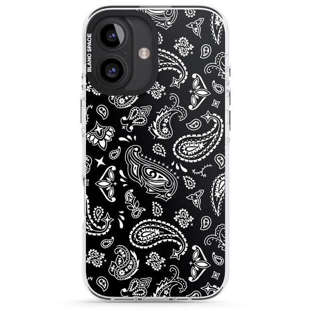 iPhone 16 Pro Max Black Bandana Black Impact Phone Case