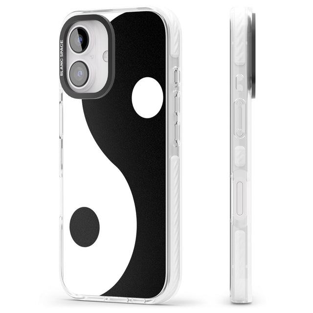 iPhone 16 Pro Max Large Yin Yang Black Impact Phone Case