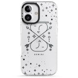 iPhone 16 Pro Max Gemini Emblem - Transparent Design Black Impact Phone Case